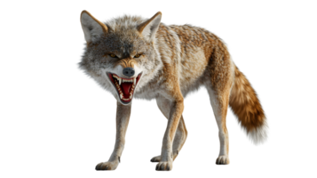 Aggressive Canine Predator with Sharp Teeth and Intense Stare Perfect for Wildlife Danger an png