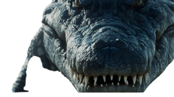 Closeup of a reptiles head sharp teeth detailed texture dark tones animal portrait wildl png