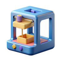 impressive artistic 3D printer printing a small object original png