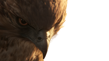 Eagles Intense Gaze A CloseUp Portrait of a Majestic Bird with Detailed Feathers and Sharp E png
