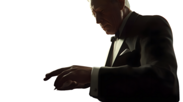 Elegant Man in Formal Attire Adjusting His Cufflinks Sophisticated Style for Business and Even png