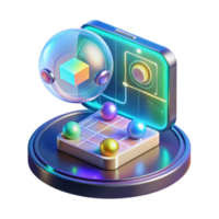 beautiful rustic Holographic display, futuristic interface, data streams high quality png