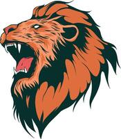 Lion Head Illustration Art vector