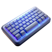vibrant minimalist Wireless keyboard with backlit keys authentic png