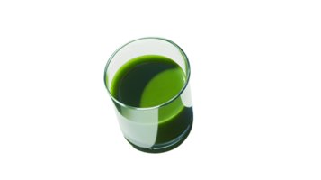 A refreshing glass of green juice on a transparent background ideal for health and wellness co png