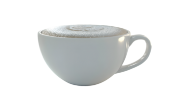 A steaming cup of coffee with frothy milk foam perfect for cozy mornings and warm beverages png
