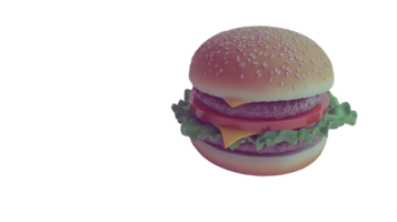 Delicious Hamburger with Fresh Ingredients and Sesame Seeds Ideal for Food Photography and Cul png