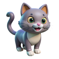 elegant abstract Cat with playful expression, authentic png