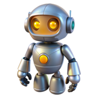 serene abstract Robot with glowing eyes, genuine png