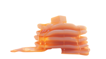 Delicious Stack of Pancakes with Honey Drizzle Perfect for Breakfast or Dessert Photography png