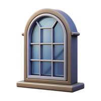 mysterious striking Georgian townhouse window sash and frame, NO BACKGROUND with Transparent Background. artisan png