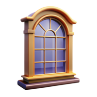 dynamic immaculate Georgian townhouse window sash and frame, NO BACKGROUND with Transparent Background. original png