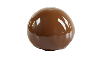 Glossy Chocolate Sphere with Melting Effect Perfect for Food Dessert and Confectionery Image png
