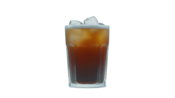 Refreshing Iced Beverage in a Glass with Ice Cubes and Frothy Top Ideal for Summer Drinks Col png