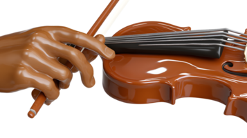 Playing the Violin A CloseUp of Hands and Strings in Action png