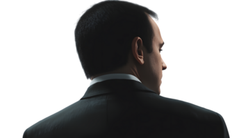 Professional in Formal Attire Side Profile View for Business and Corporate Themes png
