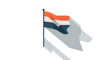 A flag waving in the wind with vibrant colors and dynamic folds ideal for themes of freedom c png
