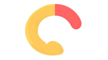 Abstract Colorful Circle Design with Yellow and Red Segments for Creative Projects png