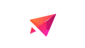 Abstract Geometric Design with Vibrant Gradient Triangles on a Dark Background png