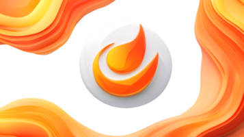 Abstract Flame Design with Dynamic Waves and Vibrant Colors for Creative Projects png