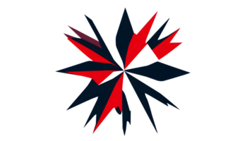 Abstract Red and Blue Starburst Design Geometric Pattern Modern Art Background png