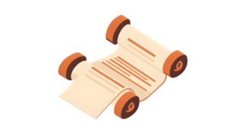 An Unrolled Scroll with Ancient Text Design Ideal for Historical Fantasy and Educational The png