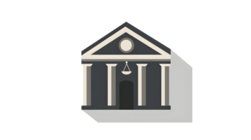 Classical Architecture Illustration with Pillars and Balance Symbol for Law Justice and Stabi png