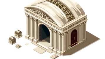 Classical Architecture with Columns and Dome Ancient Design Historical Building Monumental S png