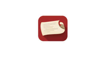 Document Icon with Paper and Scroll Design for Digital Applications png