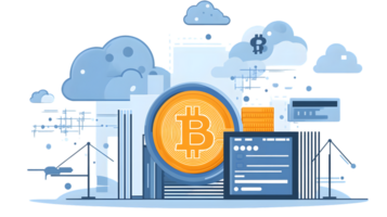 Cryptocurrency and Cloud Computing Integration Bitcoin Blockchain and Digital Assets in the png