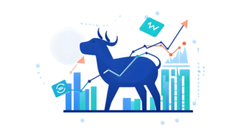 Financial Bull Market Analysis with Graphs and Data Visualization png