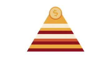 Financial Pyramid with Dollar Symbol A Visual Representation of Wealth and Investment Strategi png