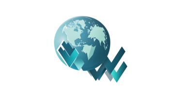 Global Technology Icon with Abstract Elements and Earth Representation png