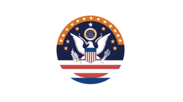 Heraldic Emblem with Eagle and Shield Symbolizing Strength and Unity in Governmental and Offic png