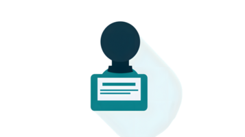 Identification Badge Icon with Shadow A Minimalist Design for Security Authentication and Ac png