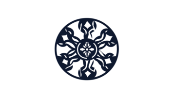 Intricate Circular Design with Floral and Geometric Patterns for Decorative and Artistic Purpos png