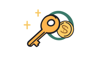 Key and Coin Icon Financial Security and Access Symbol for Business Concepts png