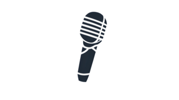 Microphone Icon Classic Design for Communication Broadcasting and Recording png