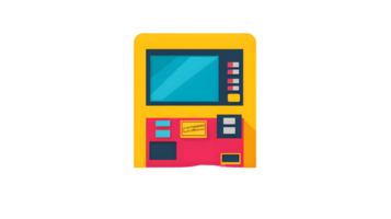 Retro Arcade Game Machine with Colorful Buttons and Screen for Gaming Enthusiasts png