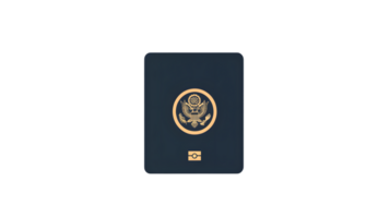 Secure Document with Emblem and Chip Passport Design for Identity Verification and Travel Purp png