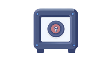 Secure Storage Box with Lock Icon Digital Security Data Protection Privacy Symbol for Websit png