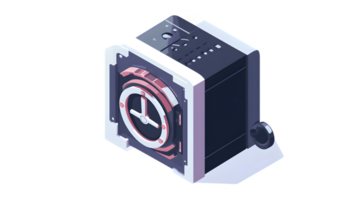 Secure Vault with Combination Lock and Heavy Door Ideal for Safety and Protection Concepts png