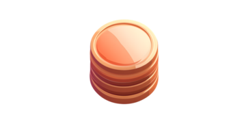Stack of Shiny Gold Coins Ideal for Gaming Finance and Wealth Concepts png