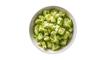 Freshly Chopped Green Vegetables in a Bowl Garnished with Herbs for Healthy Eating and Culinar png