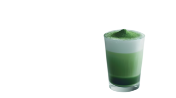 Matcha Latte Green Tea Drink Layered Beverage Refreshing Drink Cafe Menu Delicious Drink png