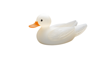 A charming white duck with orange beak perfect for nature childrens content and educational png