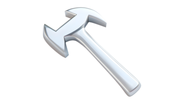 A sleek metallic hammer with a polished finish ideal for DIY projects and toolrelated design png