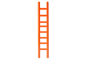 A vibrant orange ladder standing tall against a black background ideal for concepts of progres png