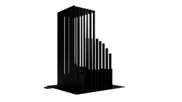 Abstract Geometric Sculpture with Dynamic Lines and Shadows png