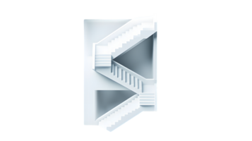 Abstract Geometric Staircase Design Modern 3D Architecture Element for Creative Projects and D png